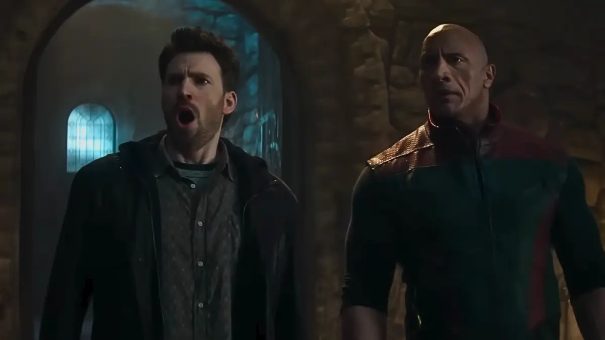 Dwayne Johnson and Chris Evans